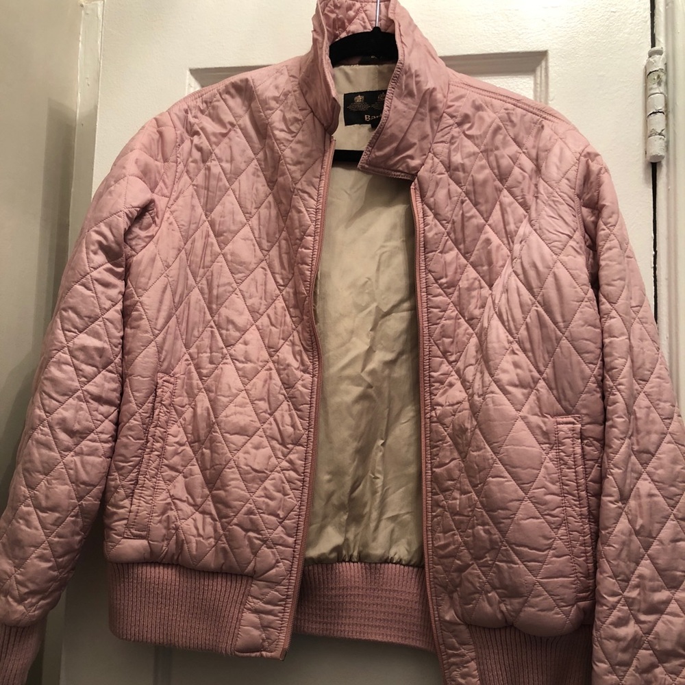 BARBOUR puffy pink, lightweight jacket